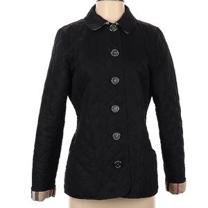 Burberry Black Quilted Jacket Size Small